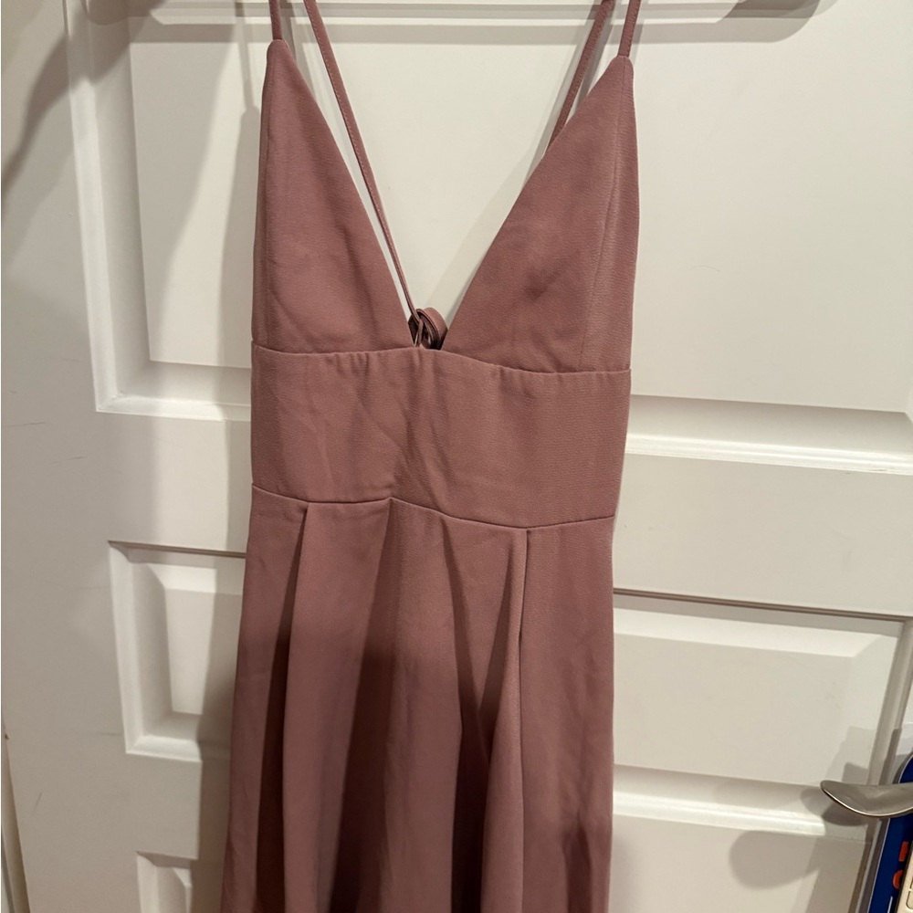 Elegant Mauve Sleeveless Dress